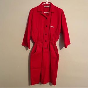 Vintage Red Jumpsuit Dress IDEAS